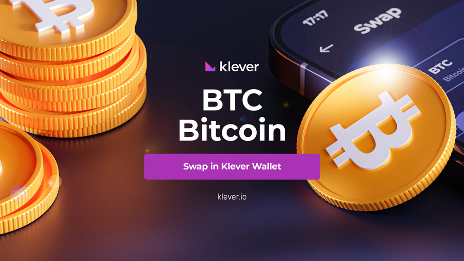 Swap Btc in Klever Wallet